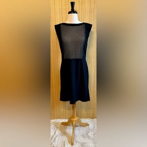 L’AGENCE Black Lace/Rhinestone Embellished Sleeveless Dress